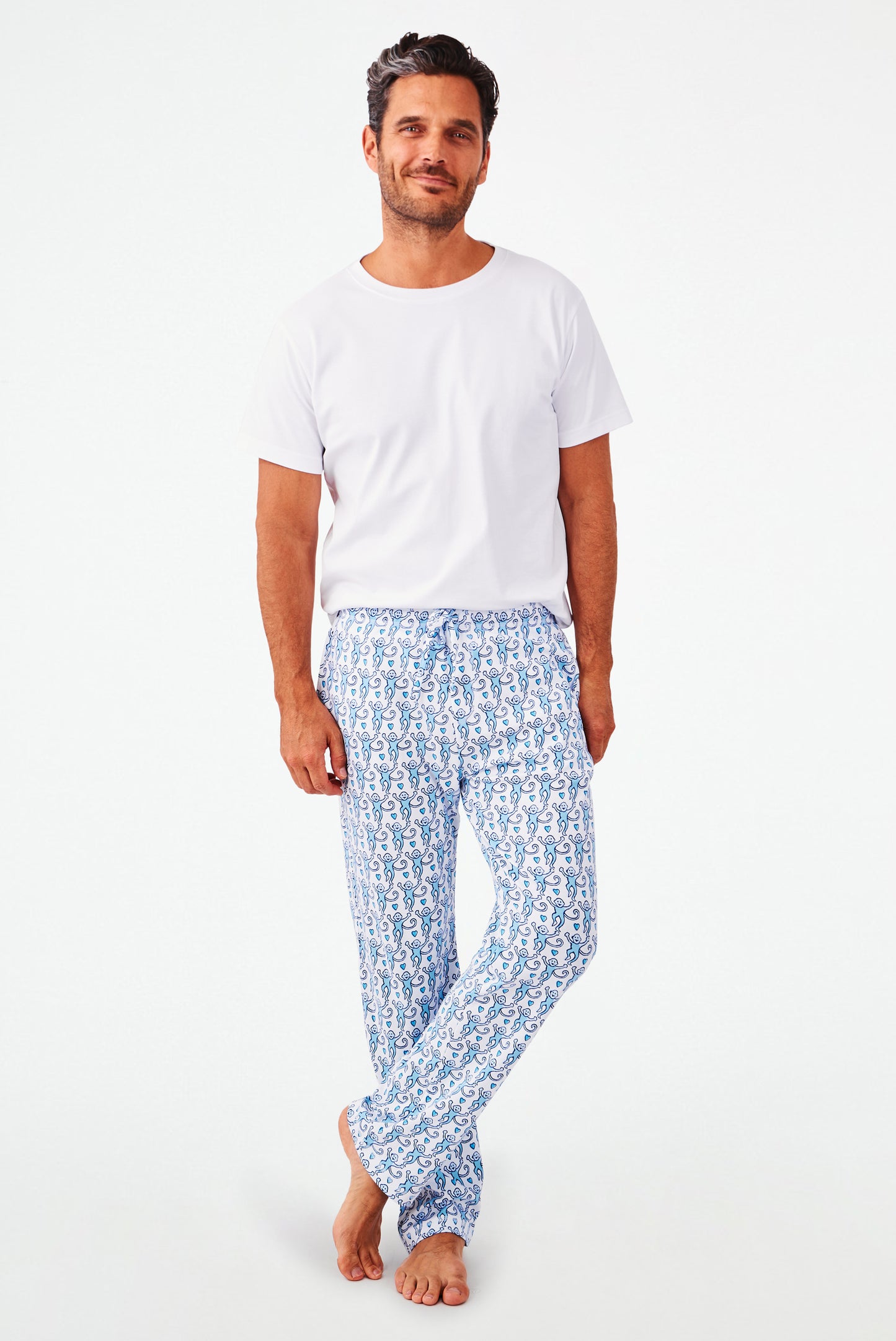 Roller Rabbit Mens Powder Blue/Navy Lovely Monkey Simon Pant