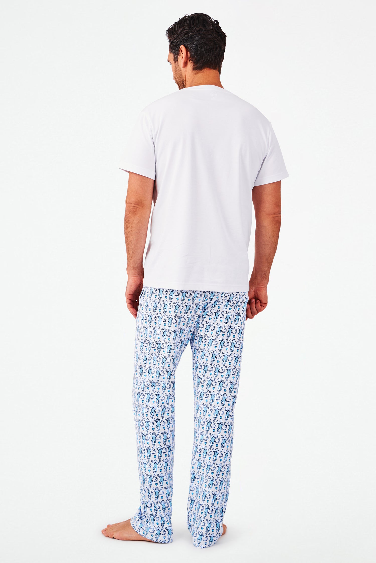 Roller Rabbit Mens Powder Blue/Navy Lovely Monkey Simon Pant