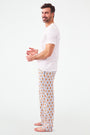 Roller Rabbit Mens Lovely Monkey Simon Pant Orange/Navy 