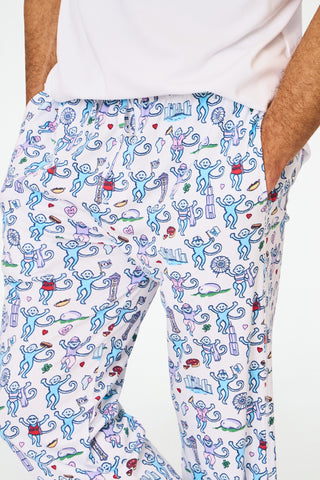 Roller Rabbit Chicago Blue Monkey Simon Pant