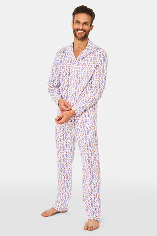 Men's Trick or Treat Long Sleeve Polo Pajamas