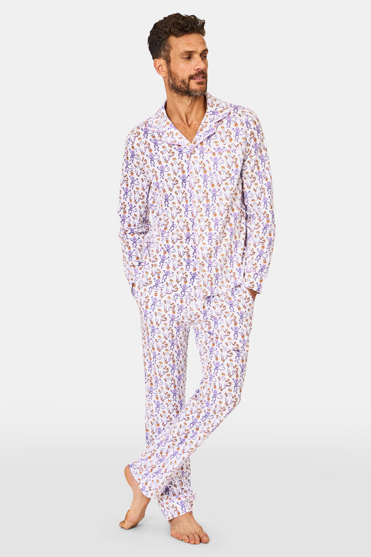 Men's Trick or Treat Long Sleeve Polo Pajamas view 1