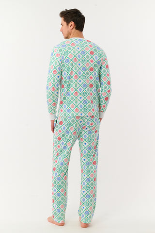 Roller Rabbit Green Mens Ornament Trellis Spencer Pajamas
