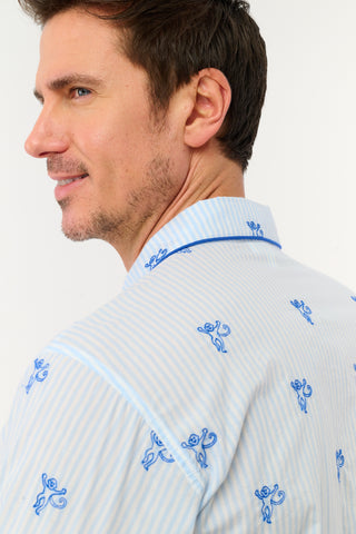 Mens Mini Monkey Stripe Loungewear
