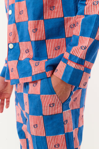 Roller Rabbit Navy Mens Moby Grand Prix Loungewear