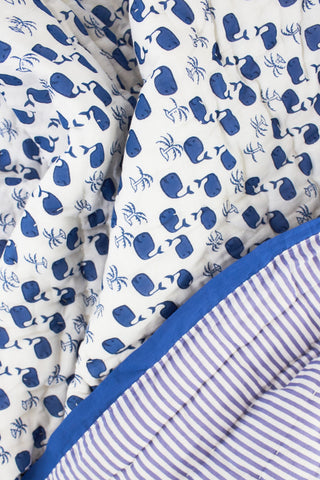 Roller Rabbit Blue Moby Baby Quilt