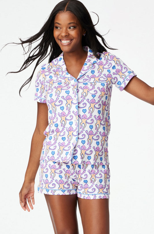 Roller Rabbit Monkey Love Polo Pajamas