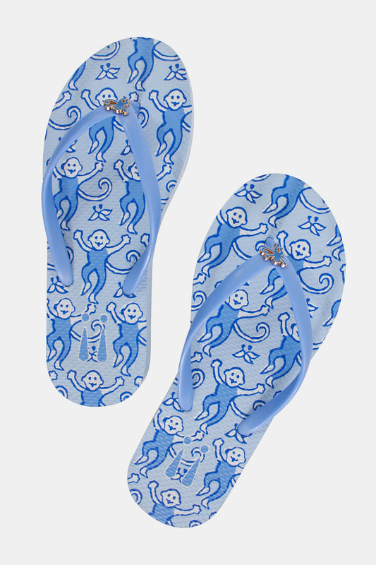 Roller Rabbit Blue Monkey Flip Flops view 2