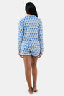 Roller Rabbit Women's Blue Monkey Paola Polo Pajamas