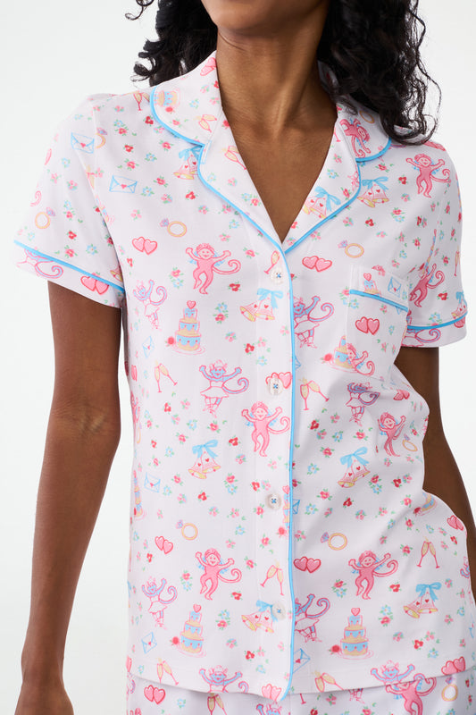 Roller Rabbit Monkey Said Yes Polo Pajamas view 2