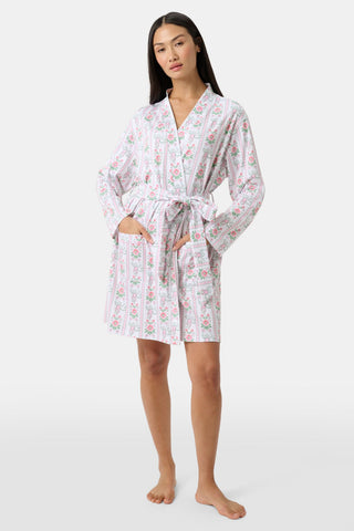 Roller Rabbit x Hill House Monkey Block Stripe Blake Robe