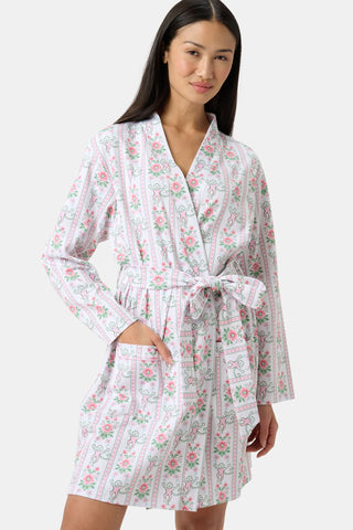 Roller Rabbit x Hill House Monkey Block Stripe Blake Robe