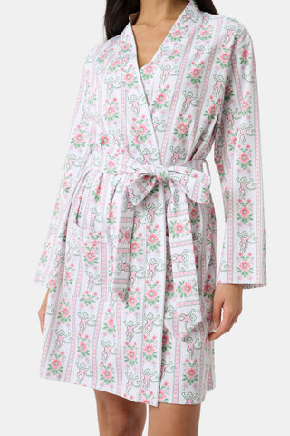 Roller Rabbit x Hill House Monkey Block Stripe Blake Robe