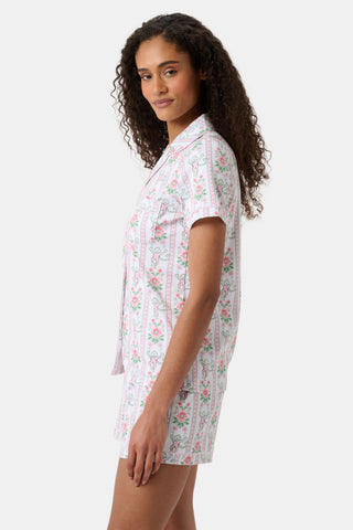 Roller Rabbit x Hill House Monkey Block Stripe Polo Pajamas