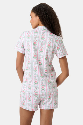 Roller Rabbit x Hill House Monkey Block Stripe Polo Pajamas