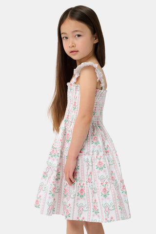 Roller Rabbit Pink Kids Monkey Block Stripe Tiny Ellie Nap Dress