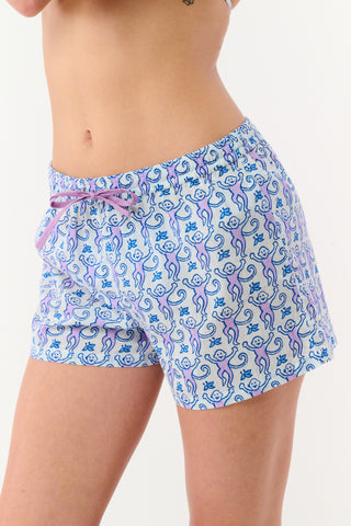 Roller Rabbit Lavender Monkey Lounge Short