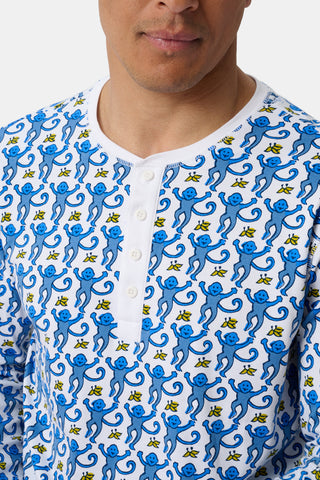 Mens Monkey Spencer Pajamas view 2