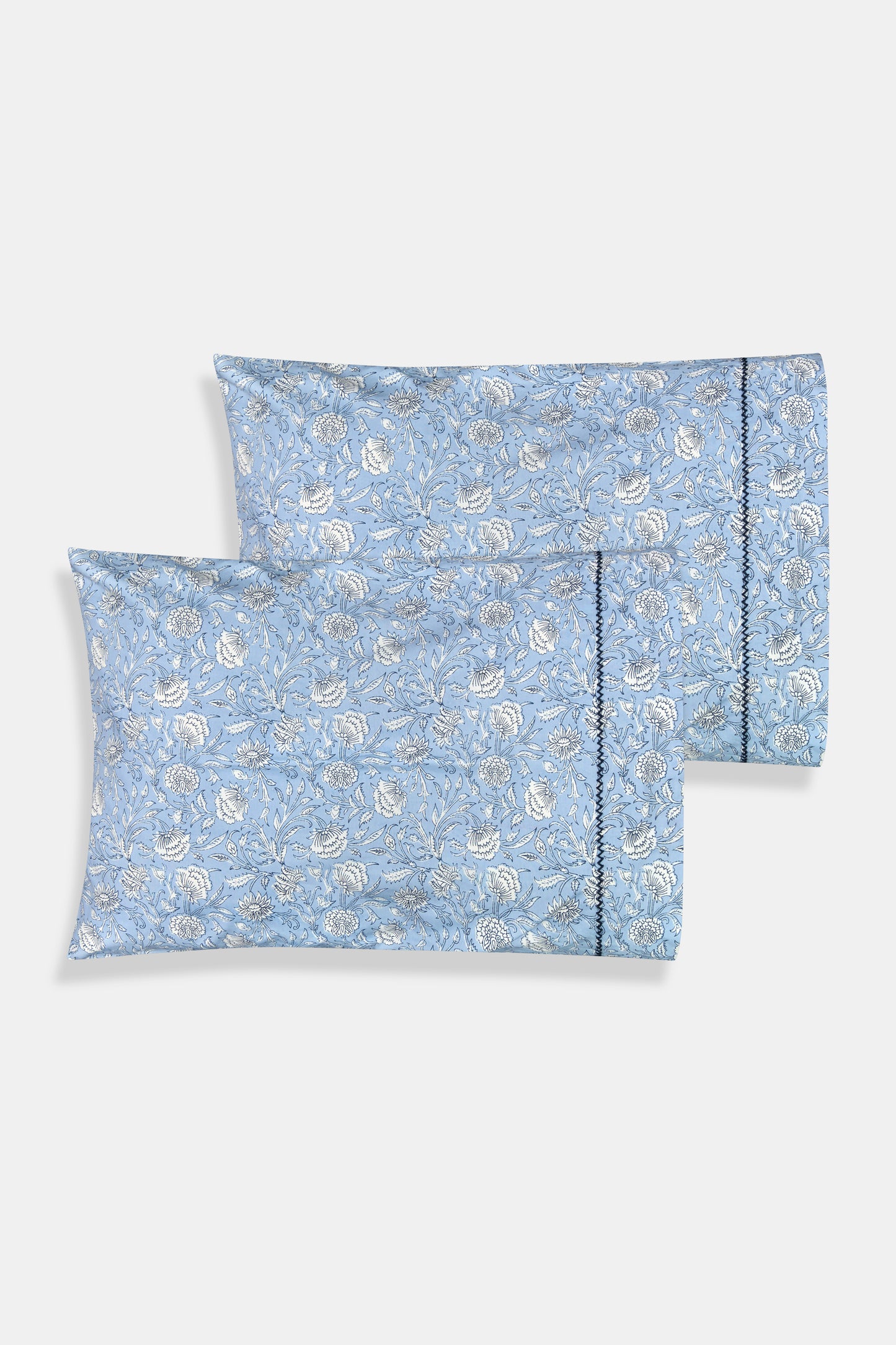 Roller Rabbit Morris Floral Pillowcase Set Blue