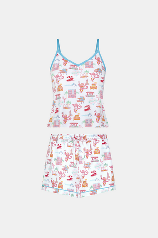 Roller Rabbit Pink Miami Monkey Carry All Case