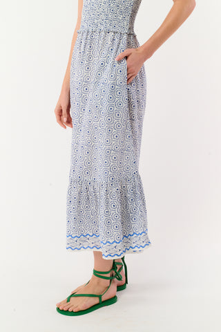 Roller Rabbit White Naolin Fish Border Briar Dress