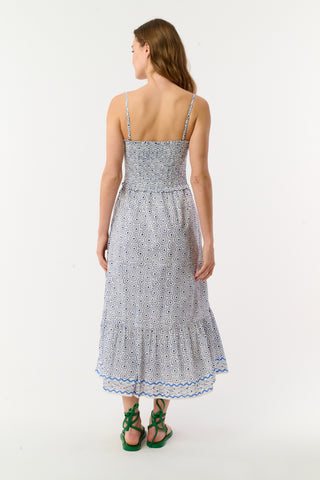 Roller Rabbit White Naolin Fish Border Briar Dress