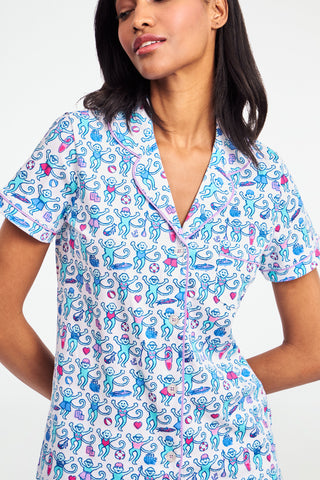 Newport Beach Monkey Polo Pajamas
