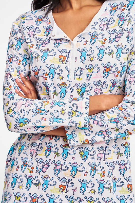 Palm Beach Monkey Pajamas view 2