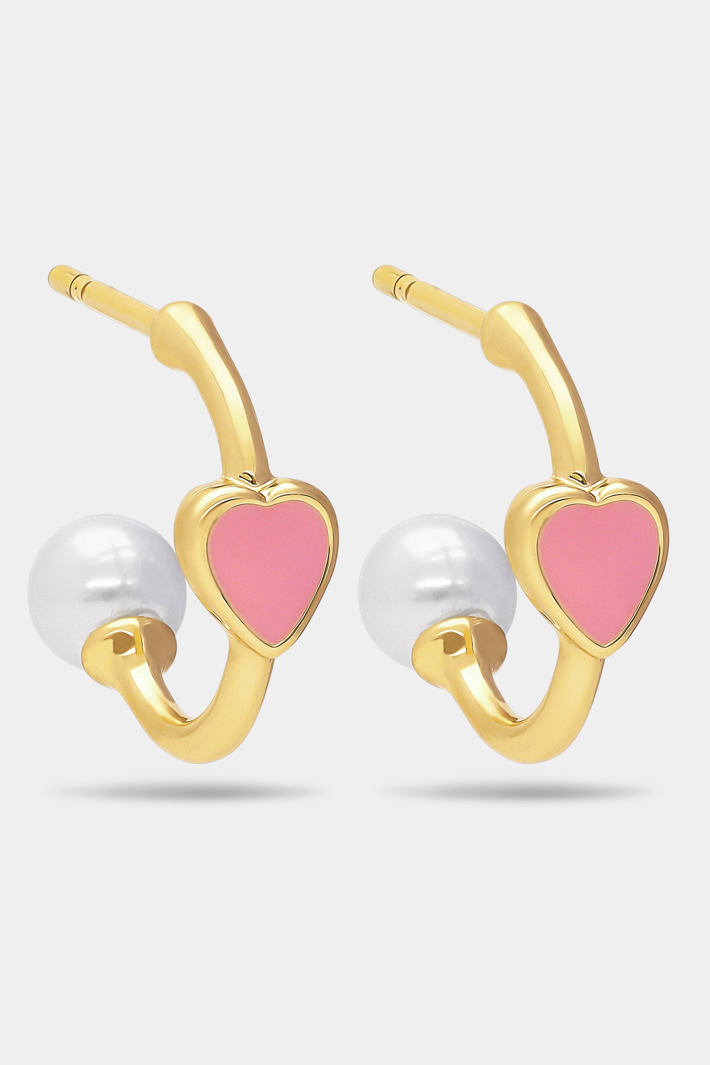 Pearl Heart Hoops view 2