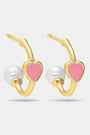 Pearl Heart Hoops