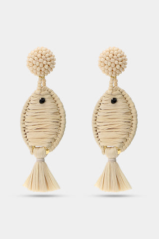 Roller Rabbit Natural Rattan Fish Earring