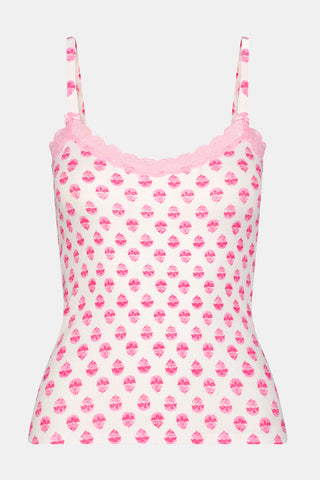Ditsy Daisy Pointelle Carmine Cami