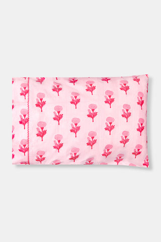 Roller Rabbit Pink Marigold Stripe Pillowcase Set