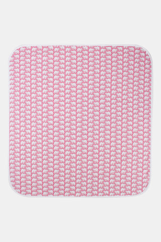Roller Rabbit Pink Infant Hathi Receiving Blanket