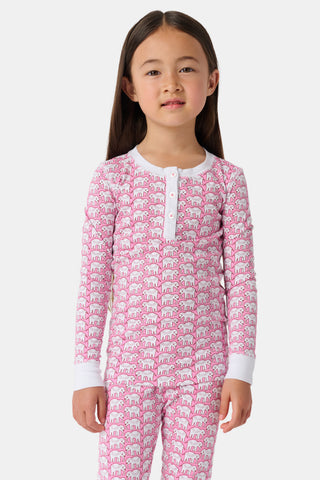 Roller Rabbit Pink Kids Hathi Pajamas