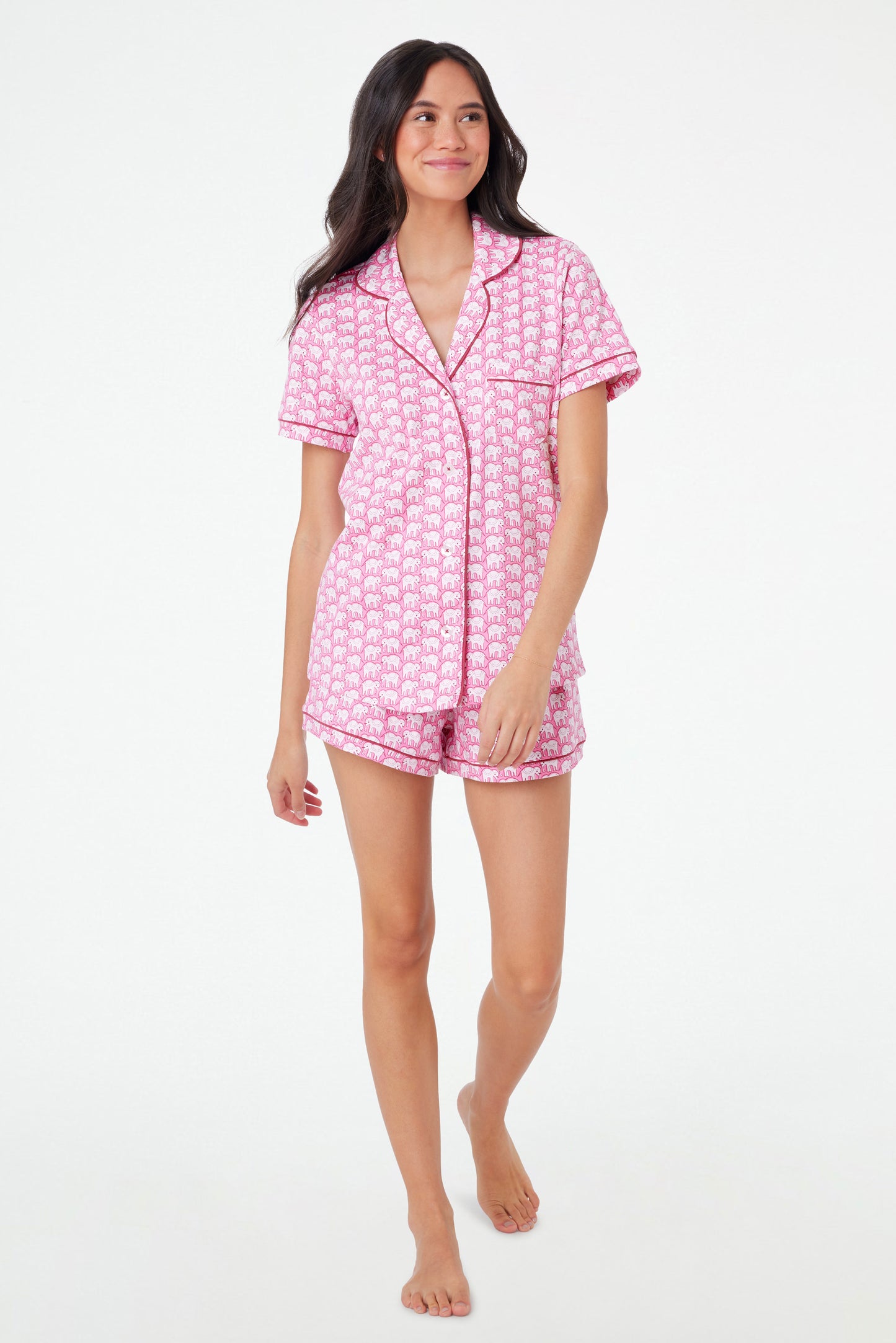 Roller Rabbit Pink Hathi Polo Pajamas