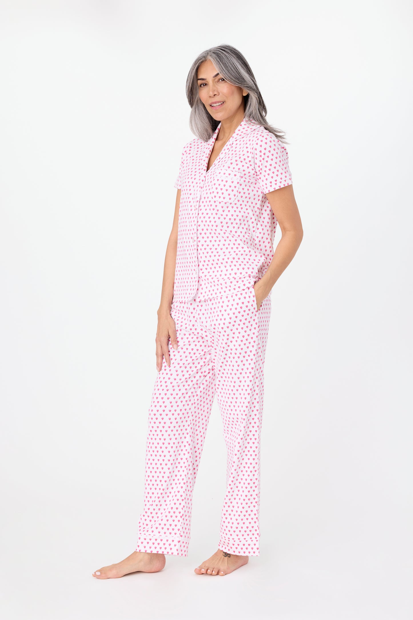 Roller Rabbit Pink Hearts Fiora Pajamas