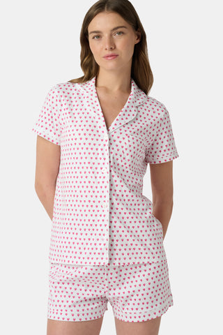 Roller Rabbit Pink Hearts Polo Pajamas