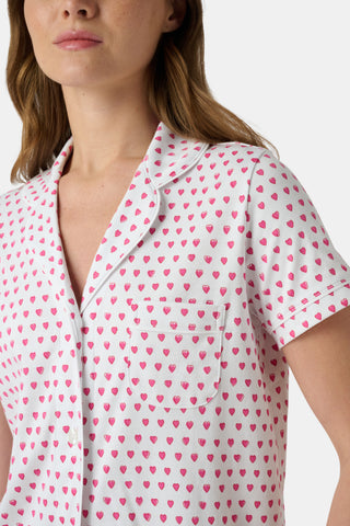 Roller Rabbit Pink Hearts Polo Pajamas