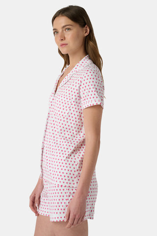 Roller Rabbit Pink Hearts Polo Pajamas