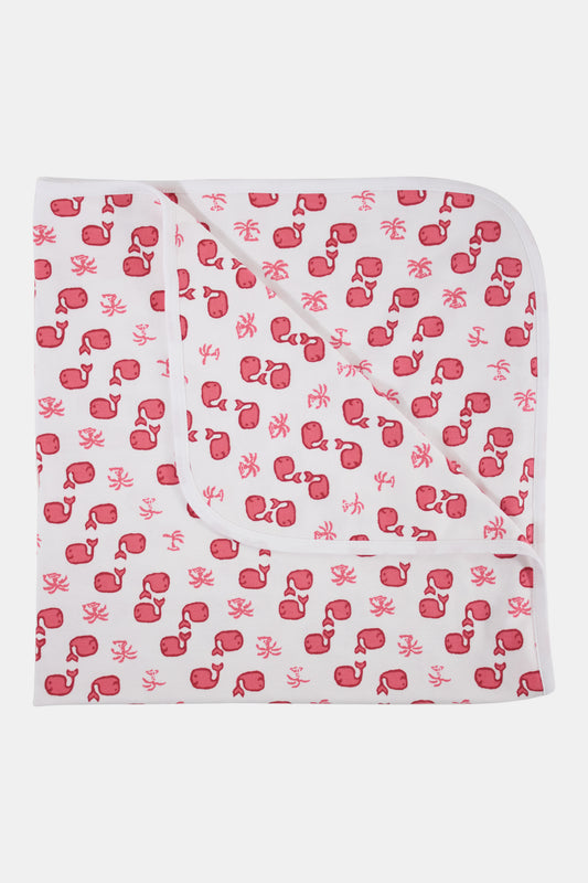 Roller Rabbit Pink Infant Moby Receiving Blanket