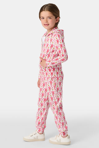 Roller Rabbit Pink Kids Monkey Harley Hoodie