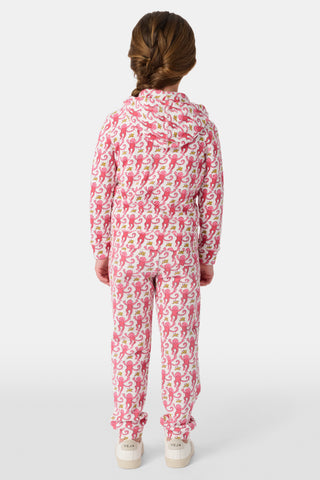 Roller Rabbit Pink Kids Monkey Harley Hoodie