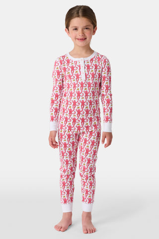 Roller Rabbit Pink Kids Monkey Pajamas
