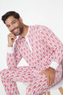 Roller Rabbit Men's Monkey Pink Spencer Pajamas