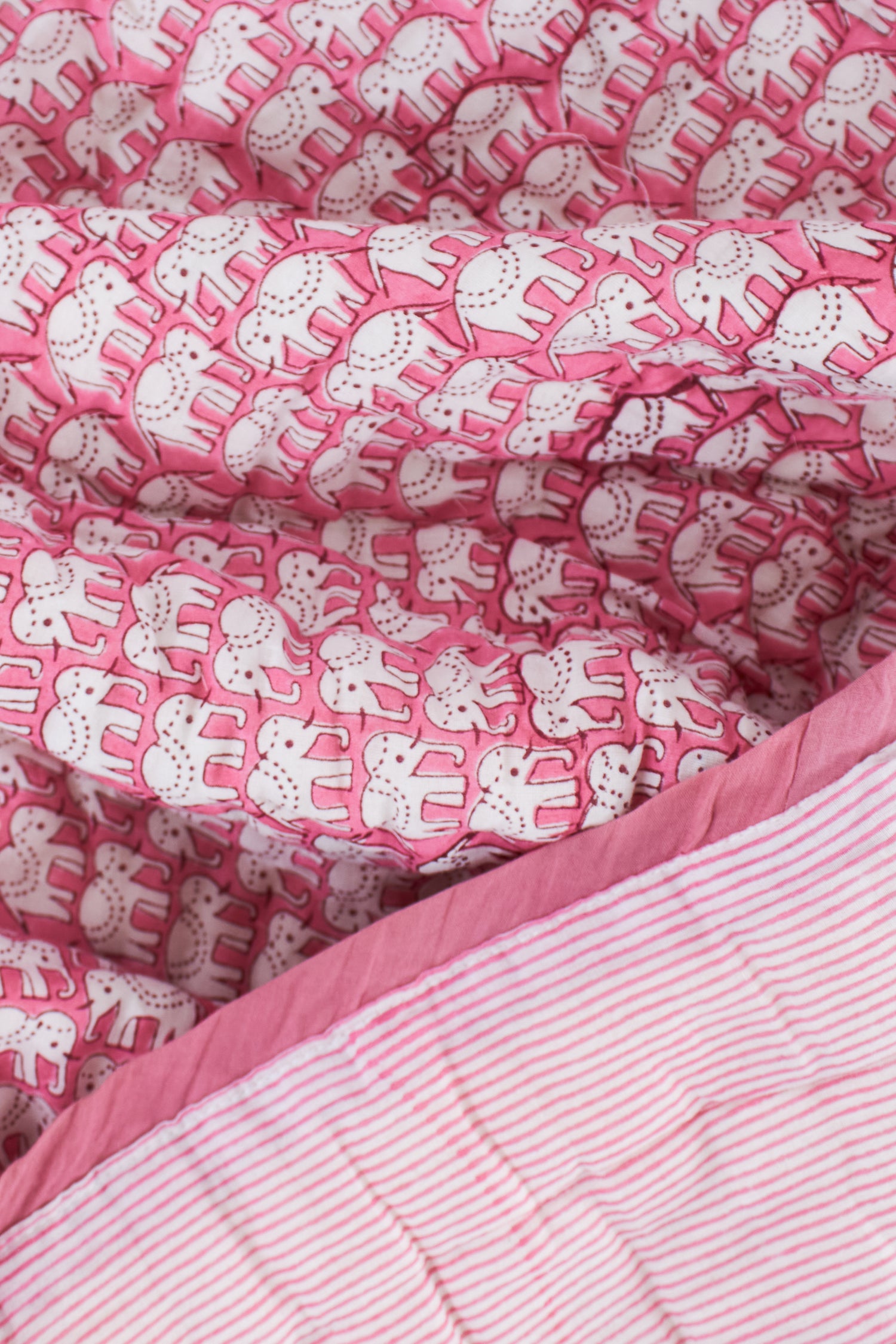 Roller Rabbit Pink Hathi Baby Quilt