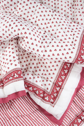Roller Rabbit Pink Hearts Baby Quilt
