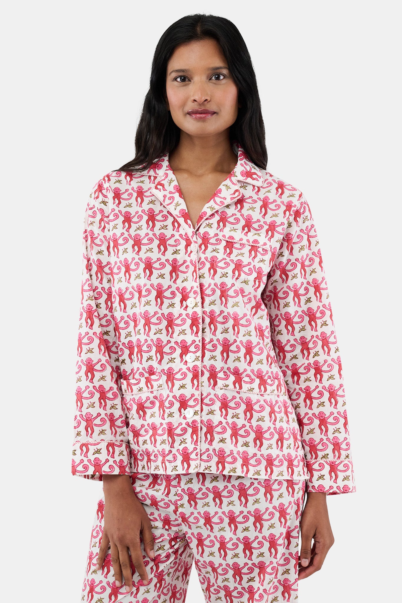 Roller Rabbit Pink Monkey Loungewear  view 2