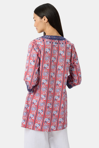 Roller Rabbit Red Provencal Stripe Casa Kurta