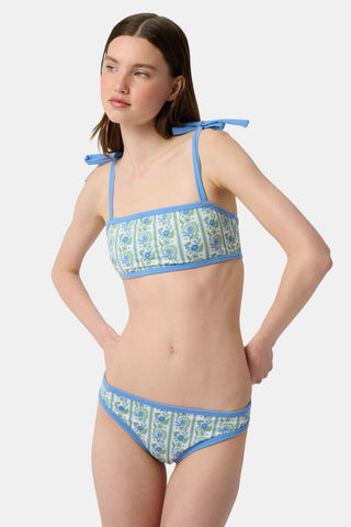 Roller Rabbit Blue Provencal Stripe Oceana Bikini Top